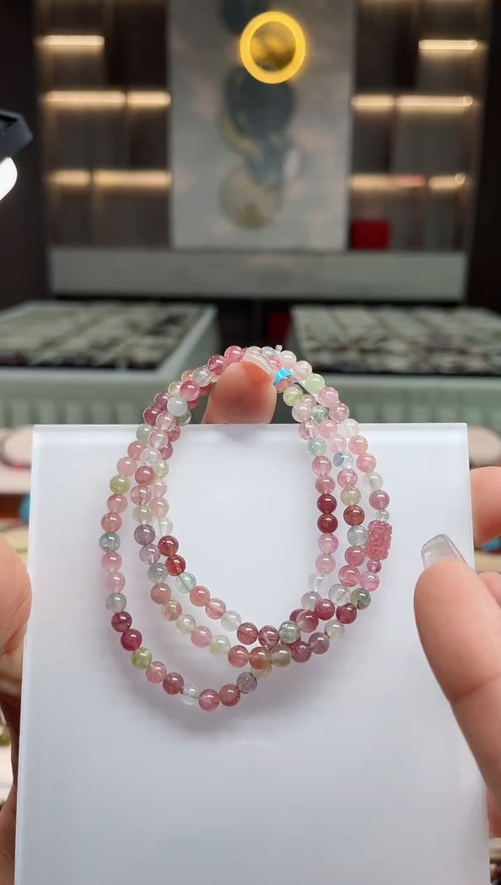 【闪购商品】三圈手串未镶嵌碧玺（多样性发一条）T