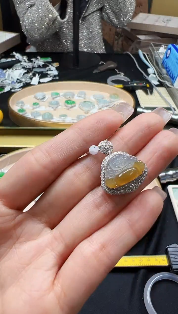 【闪购商品】翡翠颈饰18K金镶嵌DFZ0211-49