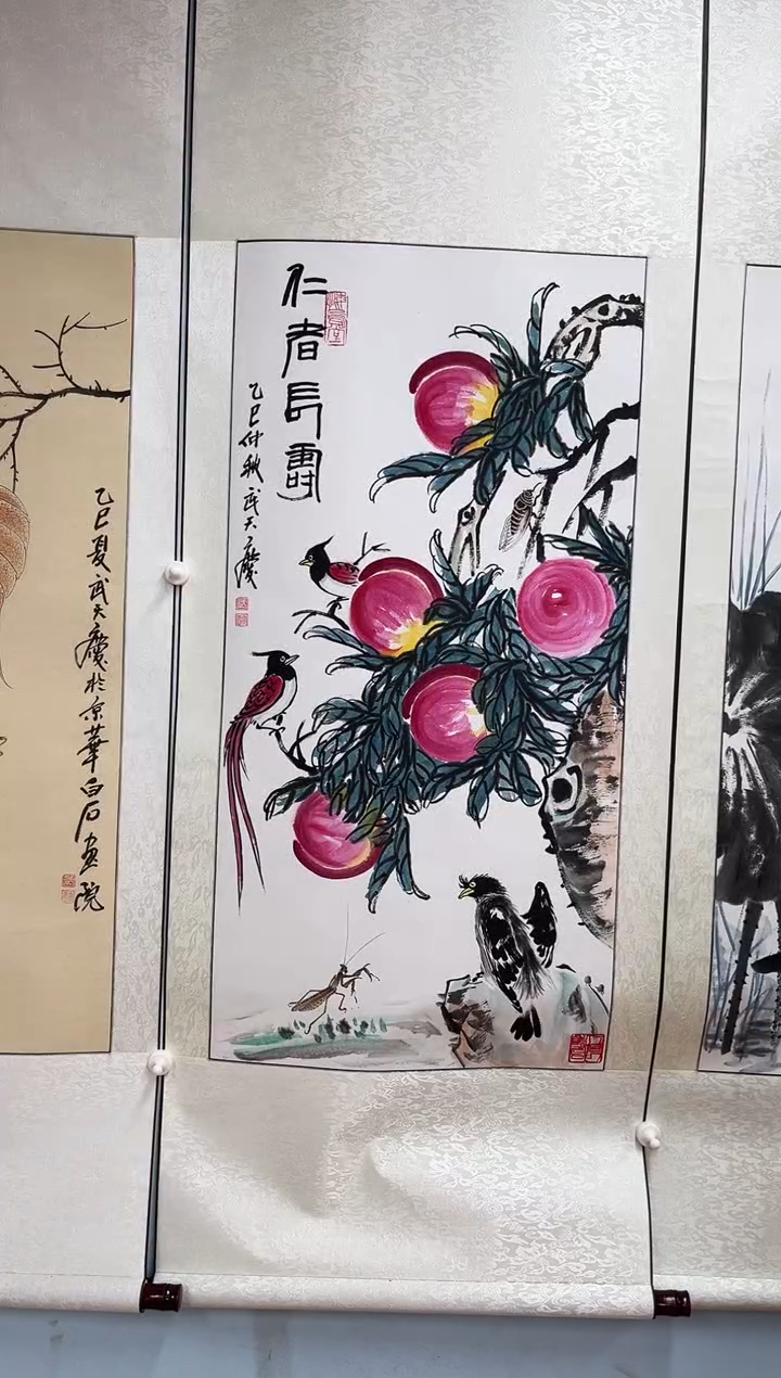 国画武天庆老师仁者长寿