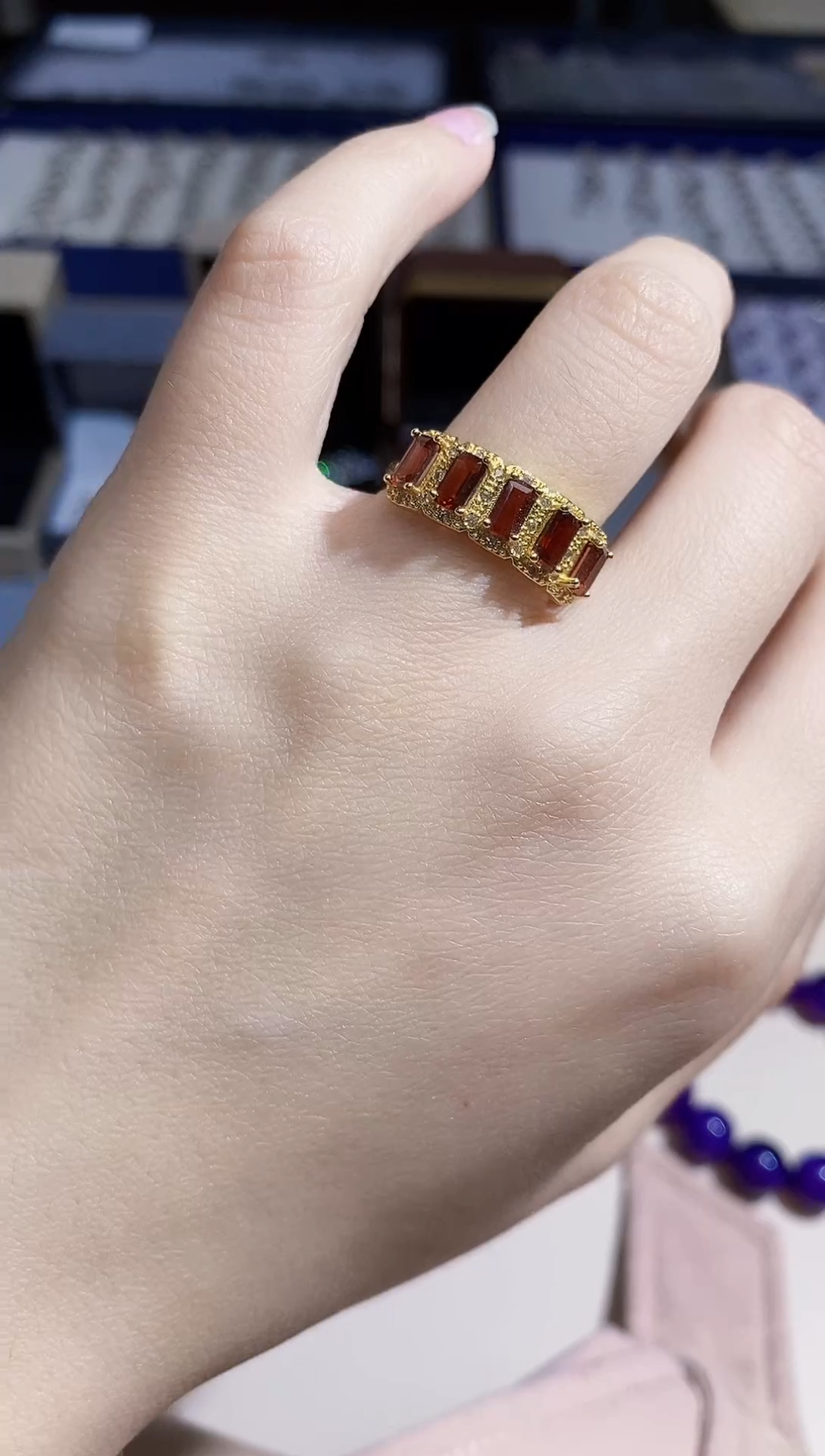 【闪购商品】石榴石戒指未镶嵌多样性 发其一  【86】