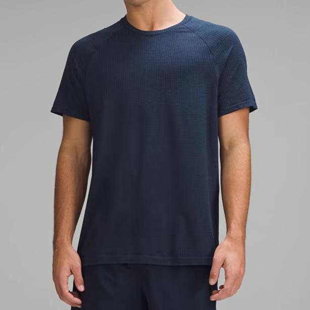 新款男士户外休闲透气宽松健身训练速干吸湿排汗运动剪裁短袖T恤