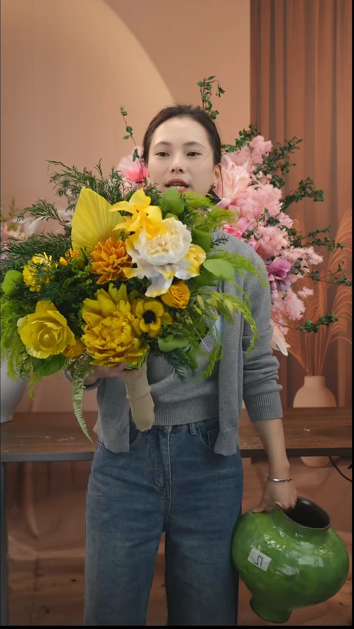 藤：           单花束