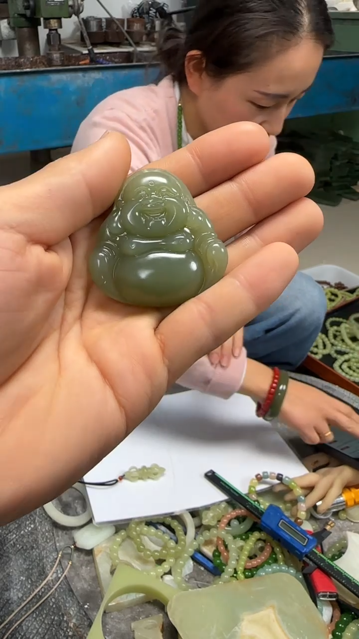 湖水绿双面工艺佛公