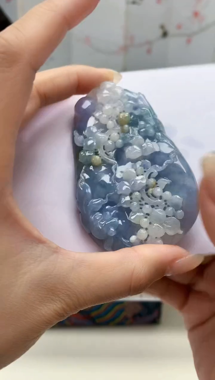 【闪购商品】定制翡翠未镶嵌5145lr-毛货挂件120