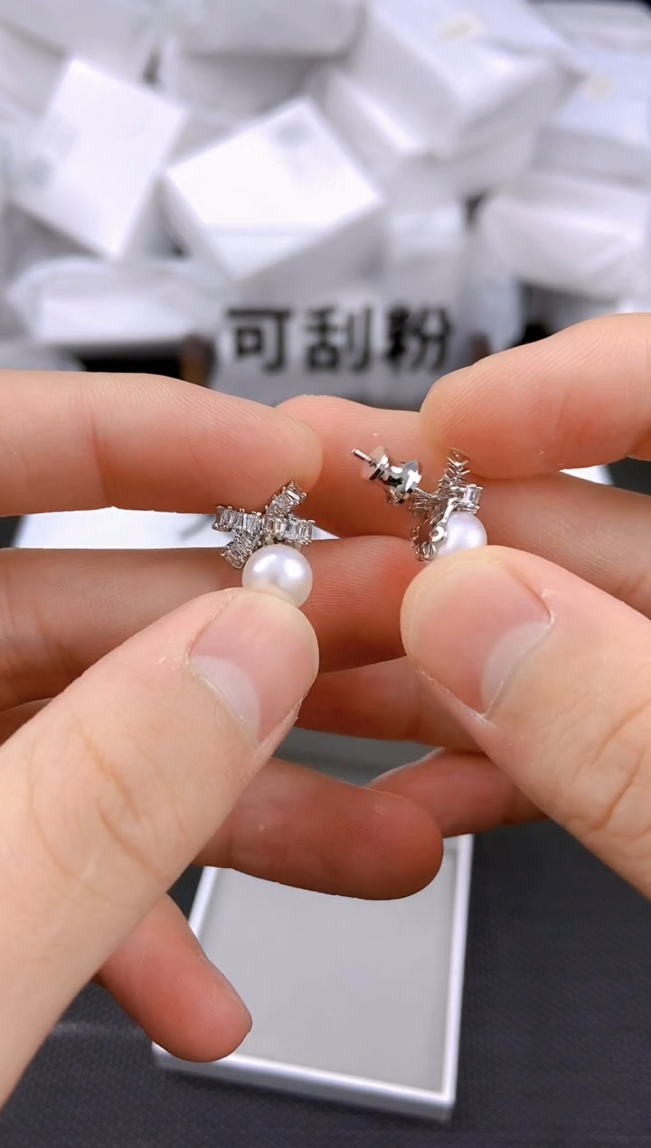未镶嵌耳饰淡水珍珠ED1025