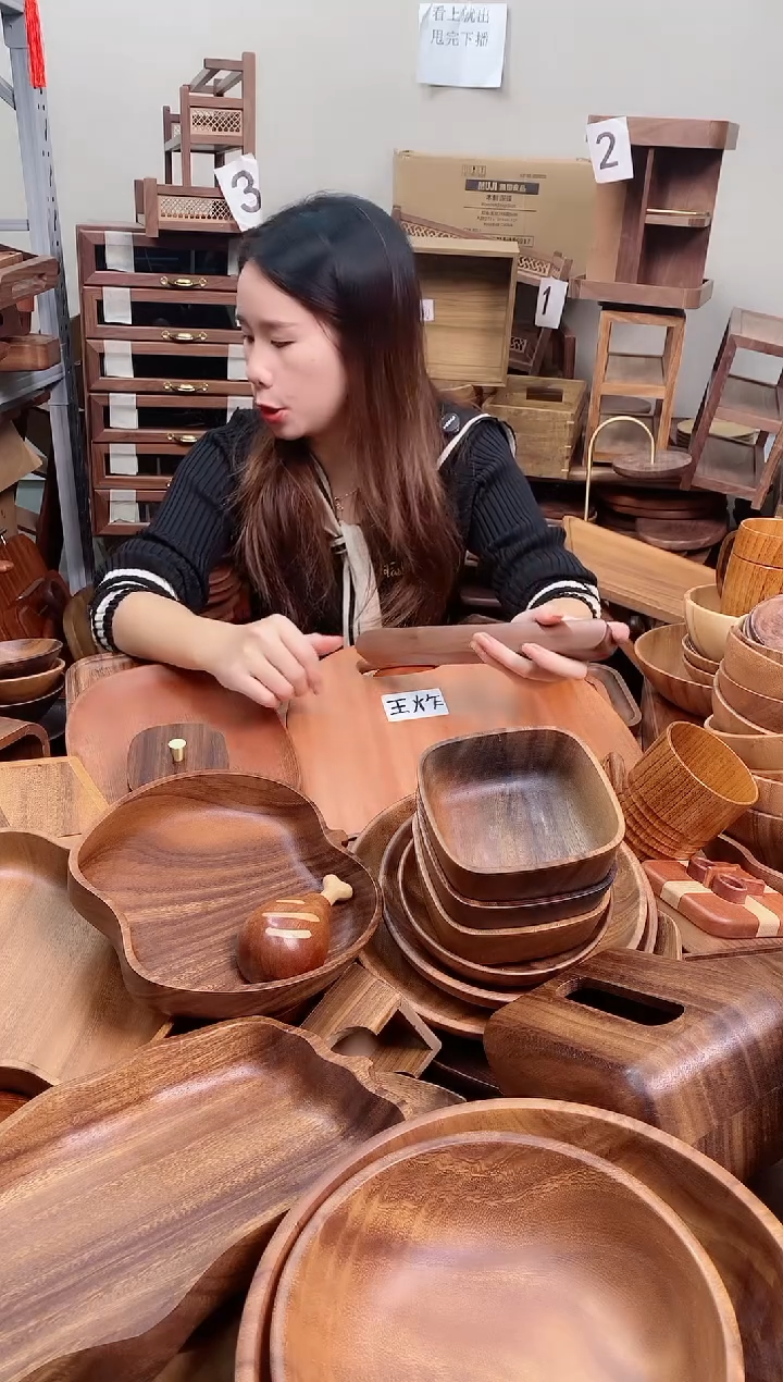 木 北美黑胡桃木筷子盒  配一双筷子 