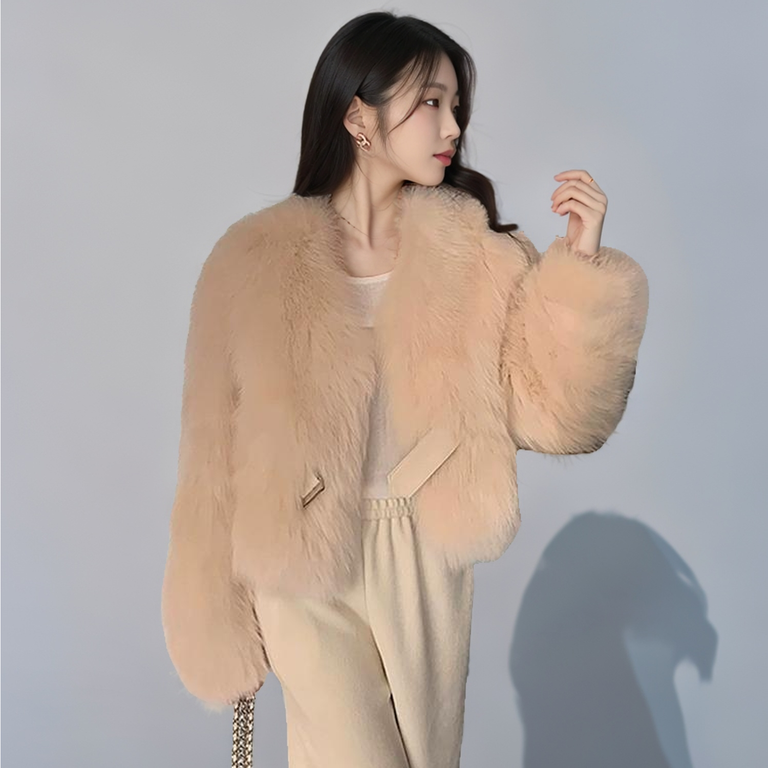 古着毛毛大衣T恤 默认微瑕 NO退 NO换 PMYTG