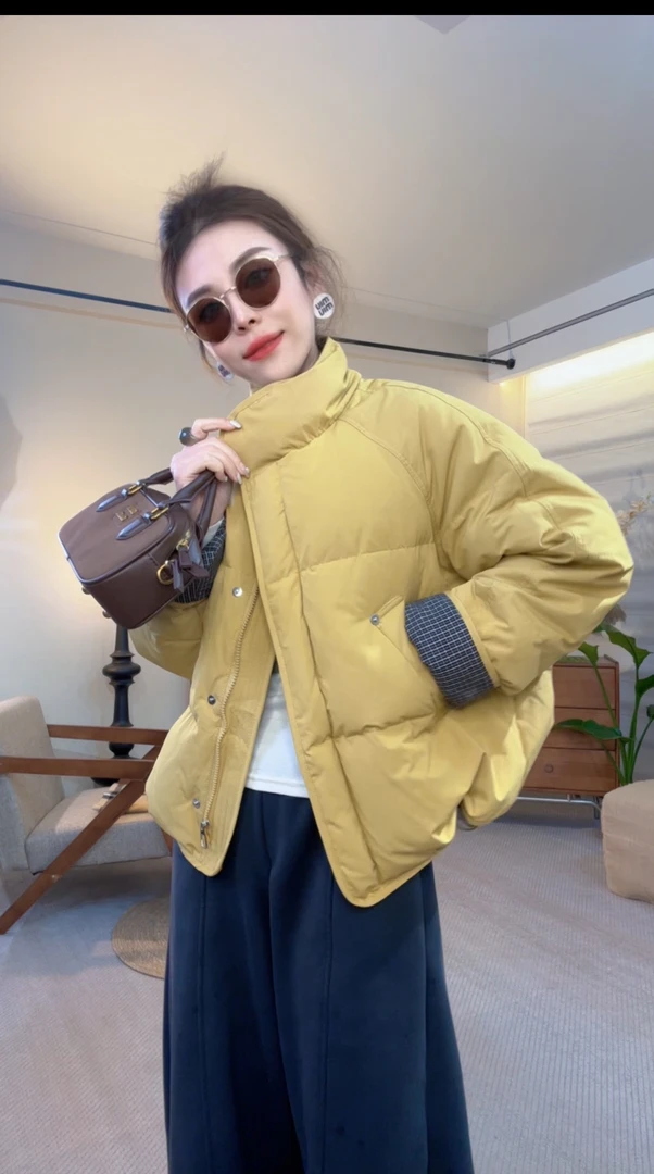 2025冬季新款棉服时尚百搭宽松长袖休闲棉服外套女棉服