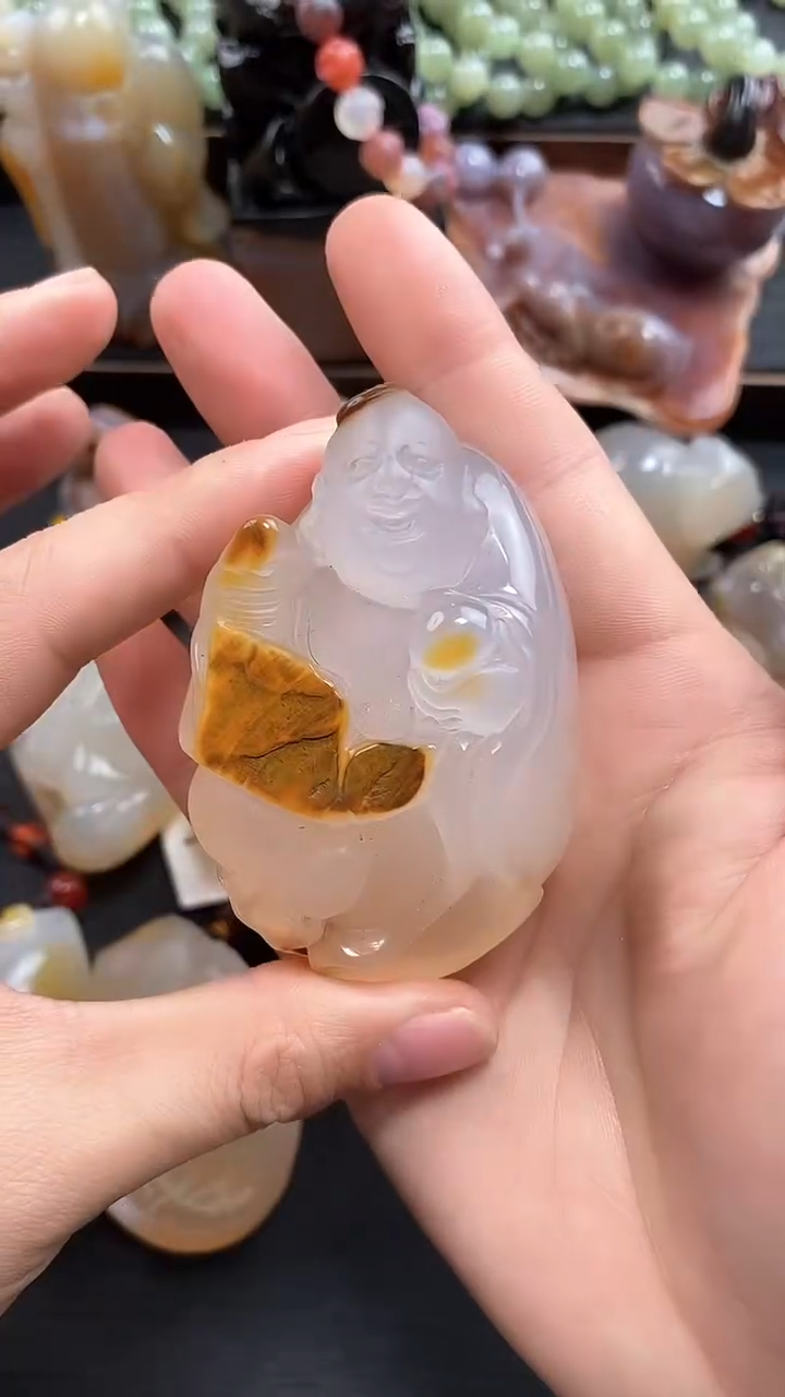 【闪购商品】玛瑙/玉髓手把件未镶嵌1