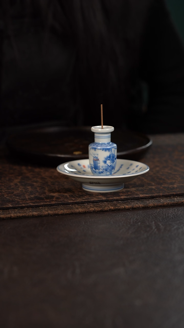 【闪购商品】杯聚澜堂童子煮茶香插加杯垫