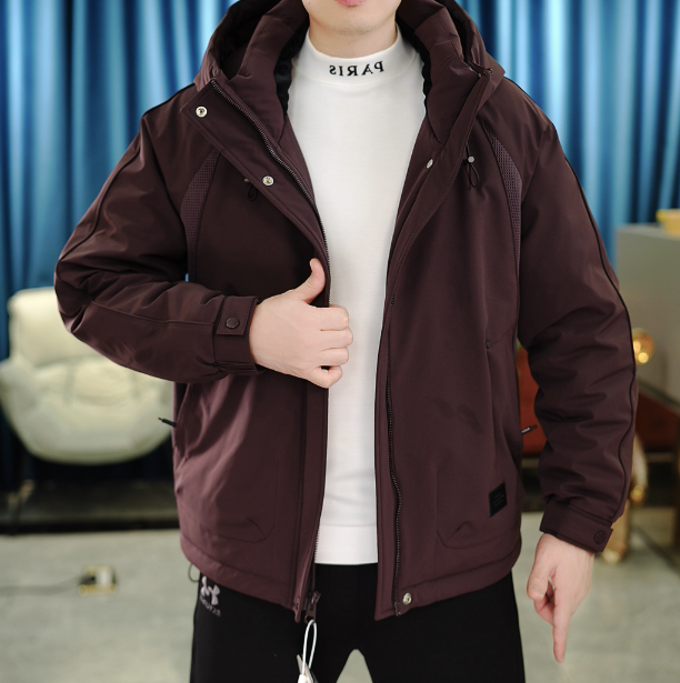 2025冬男士连帽云绒防寒滑雪服冷冬时尚外套夹克25808