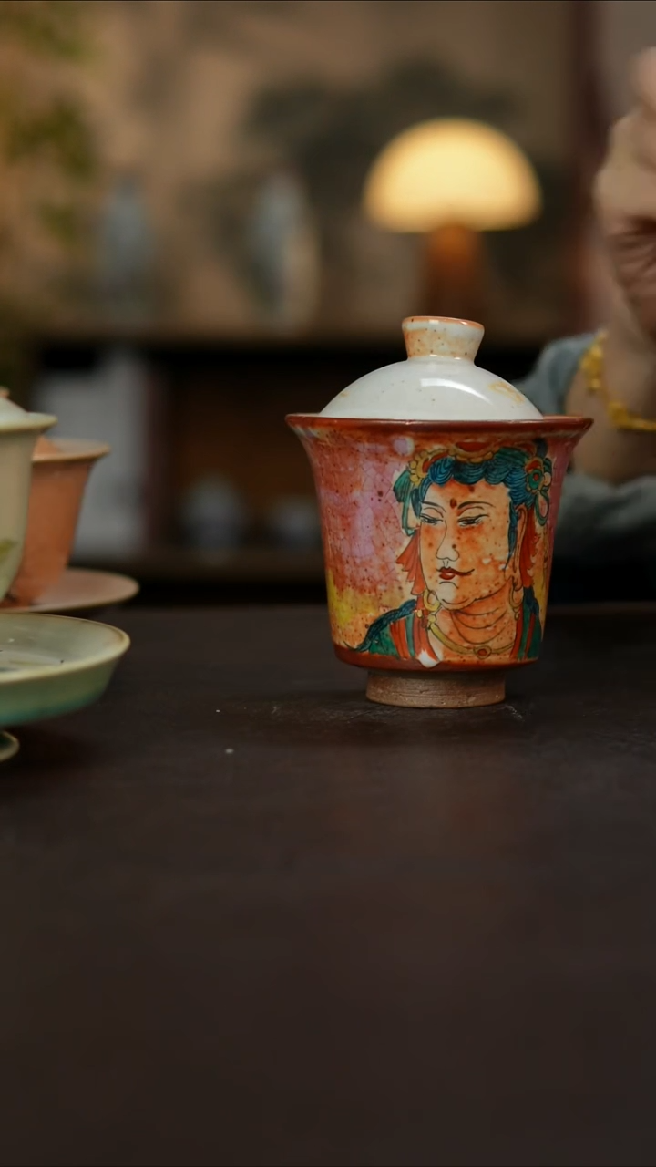 杯景德镇陶瓷杯碗柴烧多人