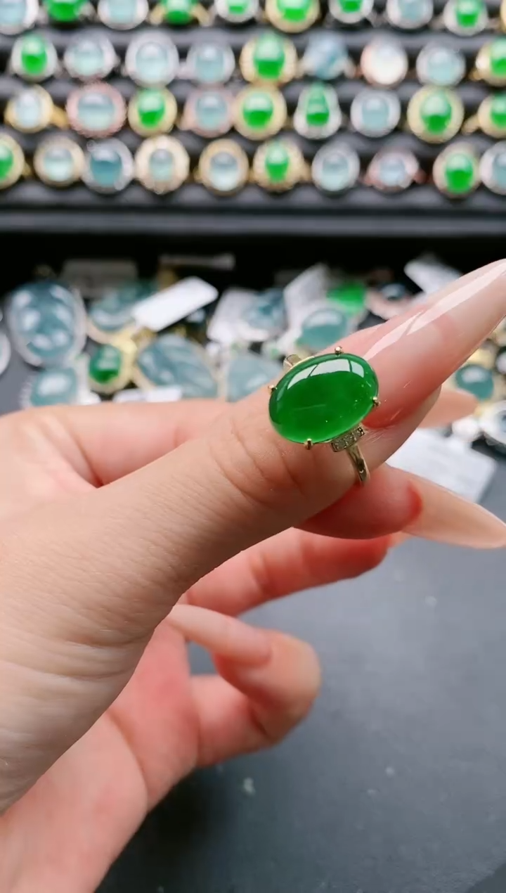 【闪购商品】翡翠戒指银S925镶嵌1111