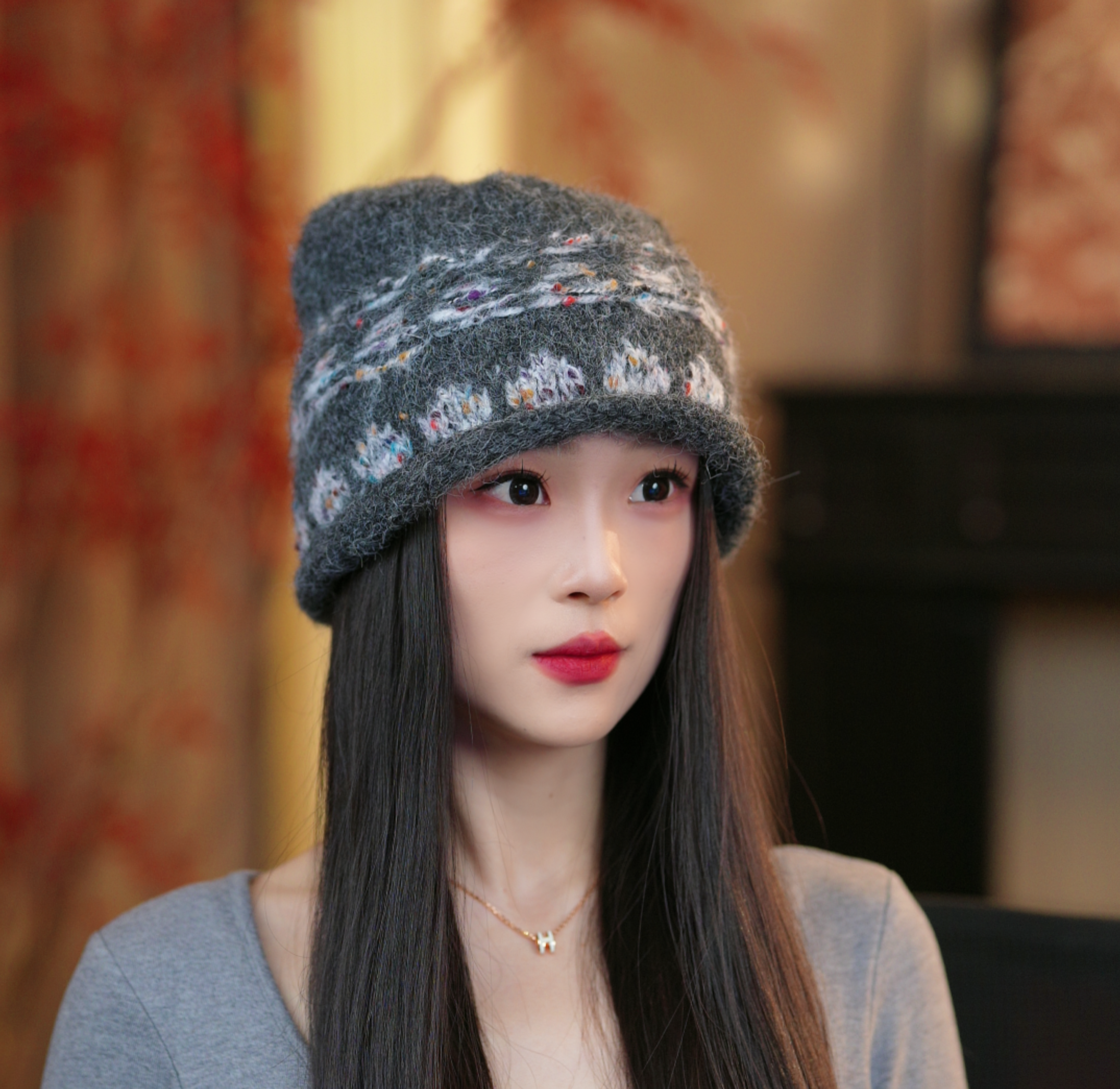 M002 新款秋冬季百搭时尚大头围保暖冷帽显脸小帽女