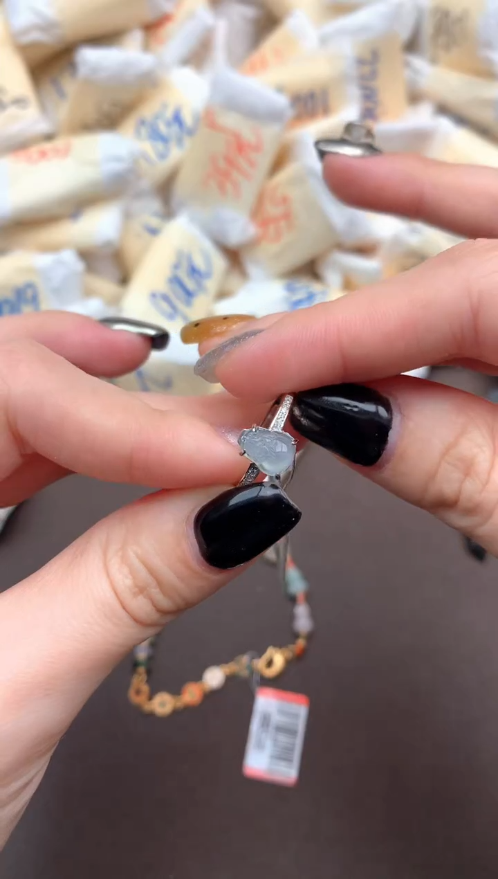 翡翠挂件银S925镶嵌一