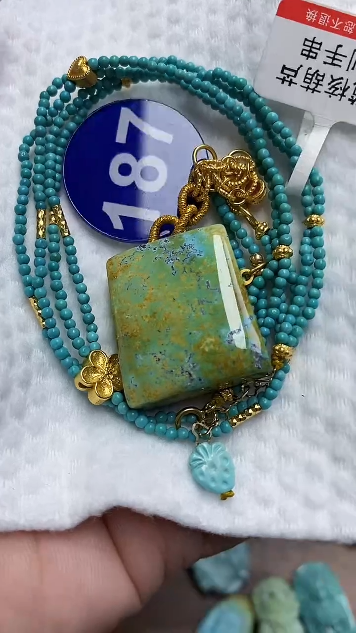 【闪购商品】绿松石项链银S925镶嵌187