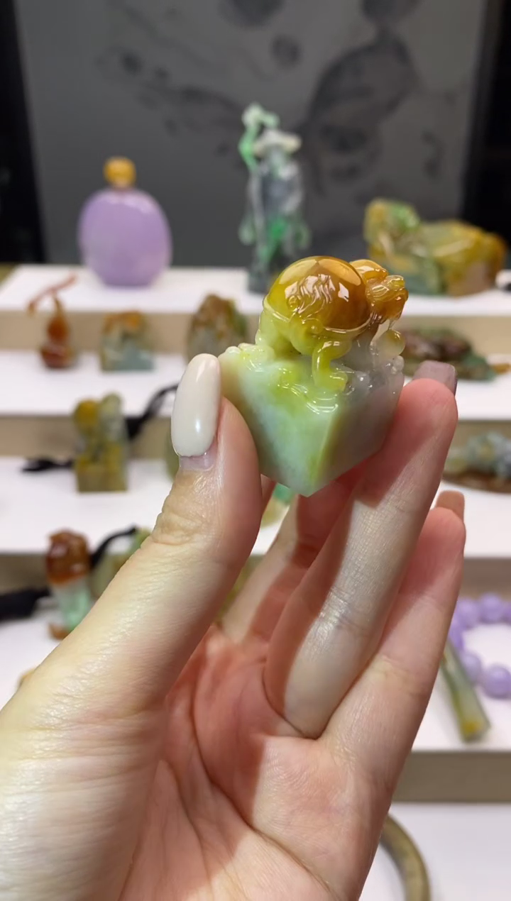 未镶嵌摆件翡翠翡翠印章