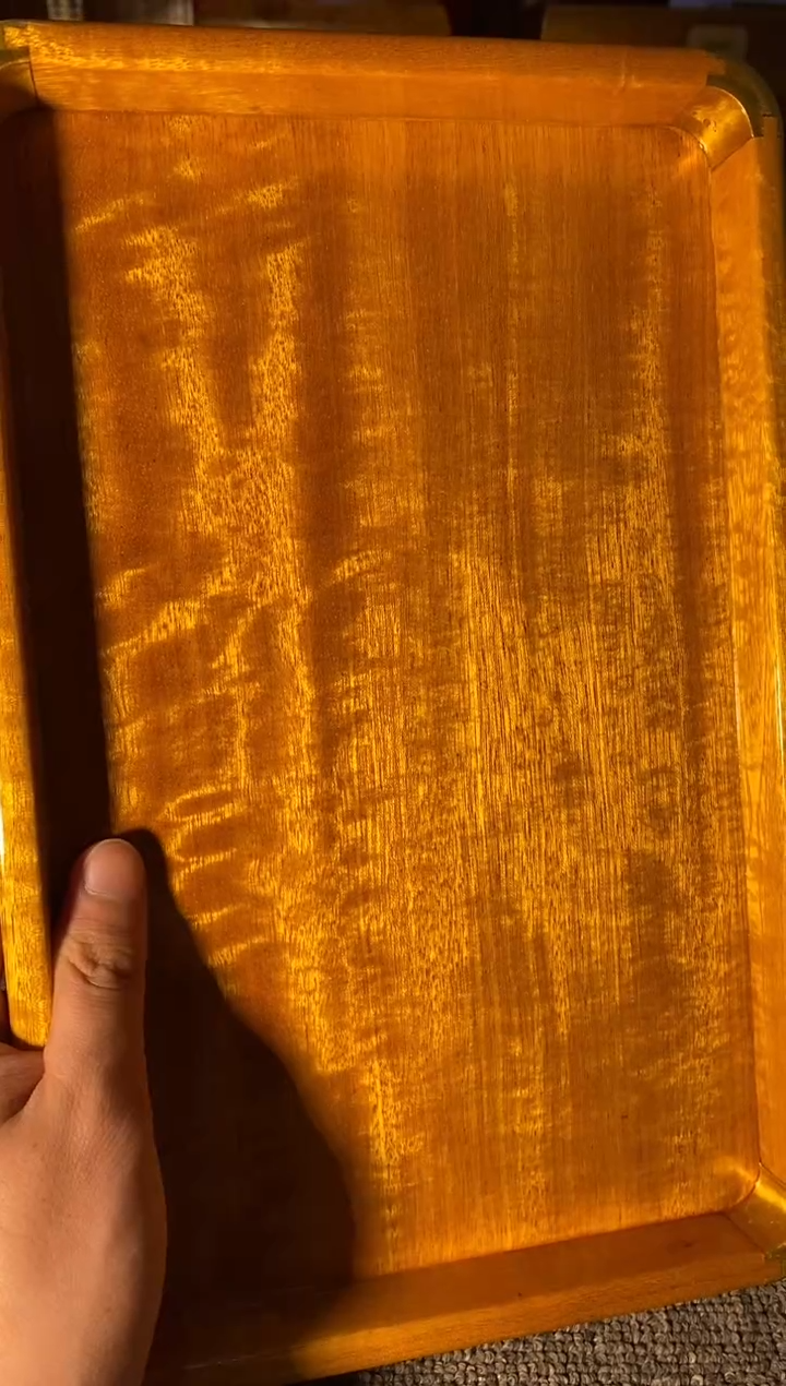 【闪购商品】金丝楠木艺金丝楠文承盘F2