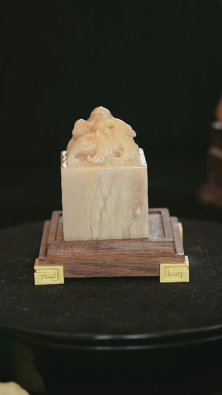 【闪购商品】寿山石龙凤呈祥雕4.5*4.5*6.5