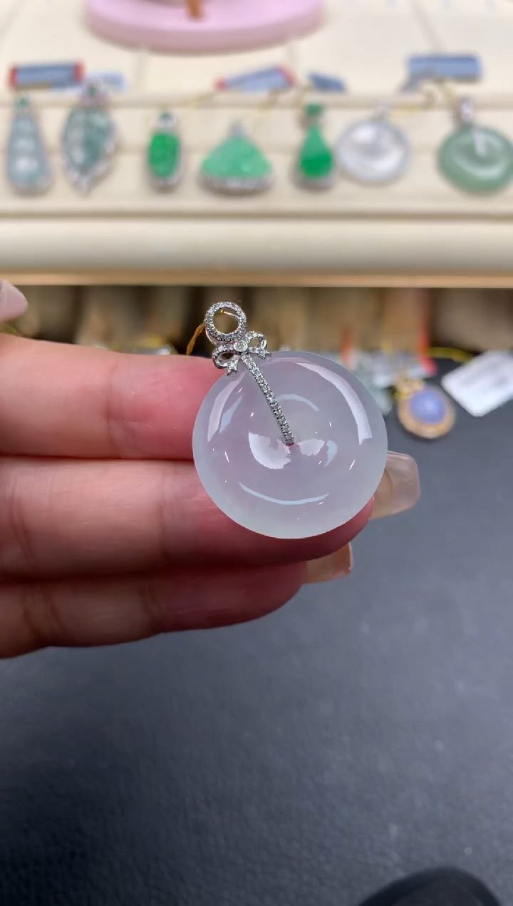 【闪购商品】翡翠颈饰18K金镶嵌Q208