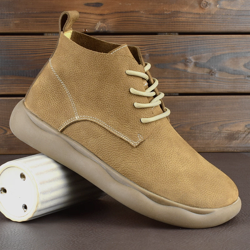 秋冬新款真皮男士马丁靴头层牛皮厚底防滑休闲皮鞋工装靴软皮男靴