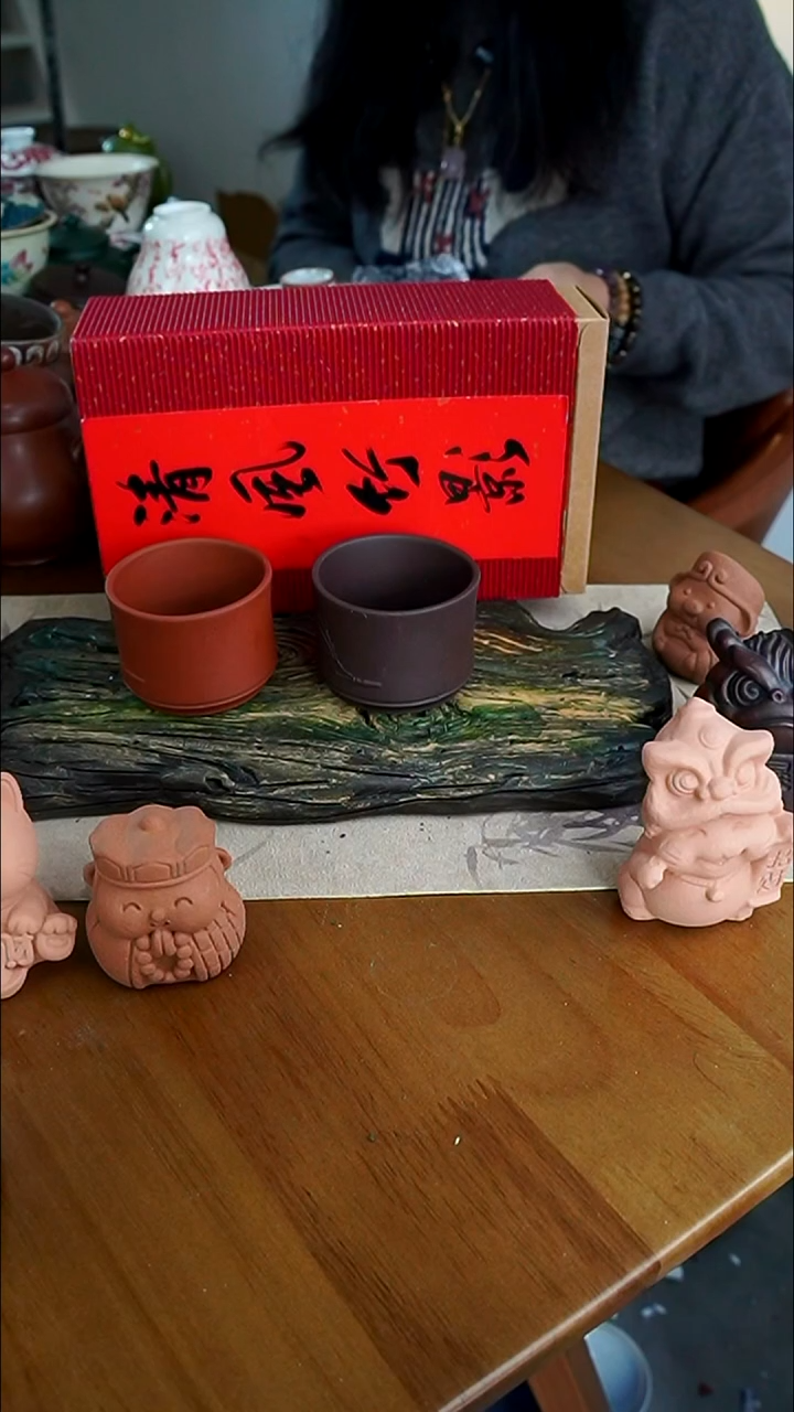 【茶瓷物语】紫砂对杯