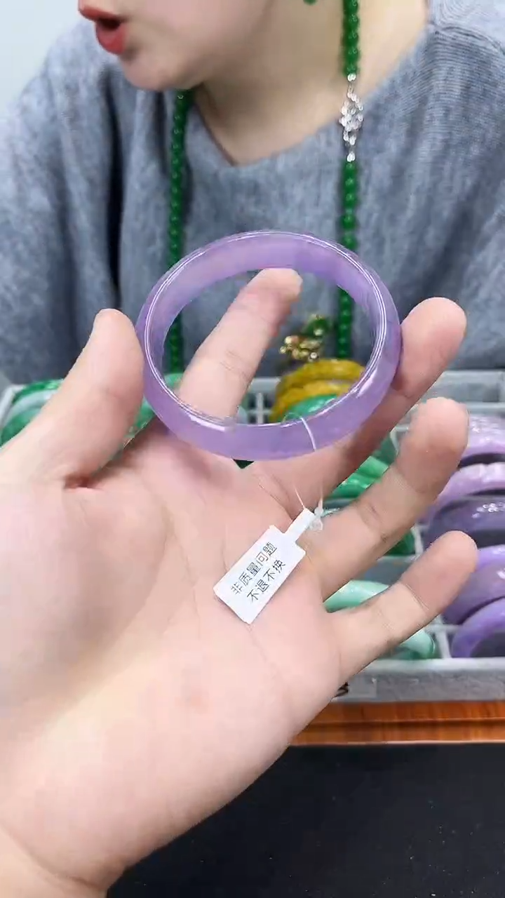 【闪购商品】砖雕h73 紫罗兰手镯 圈口62.2