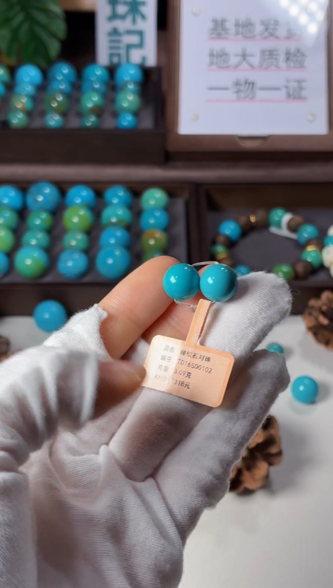 未镶嵌绿松石吊坠1