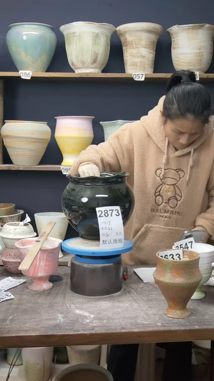 景德镇花盆默认微瑕2873