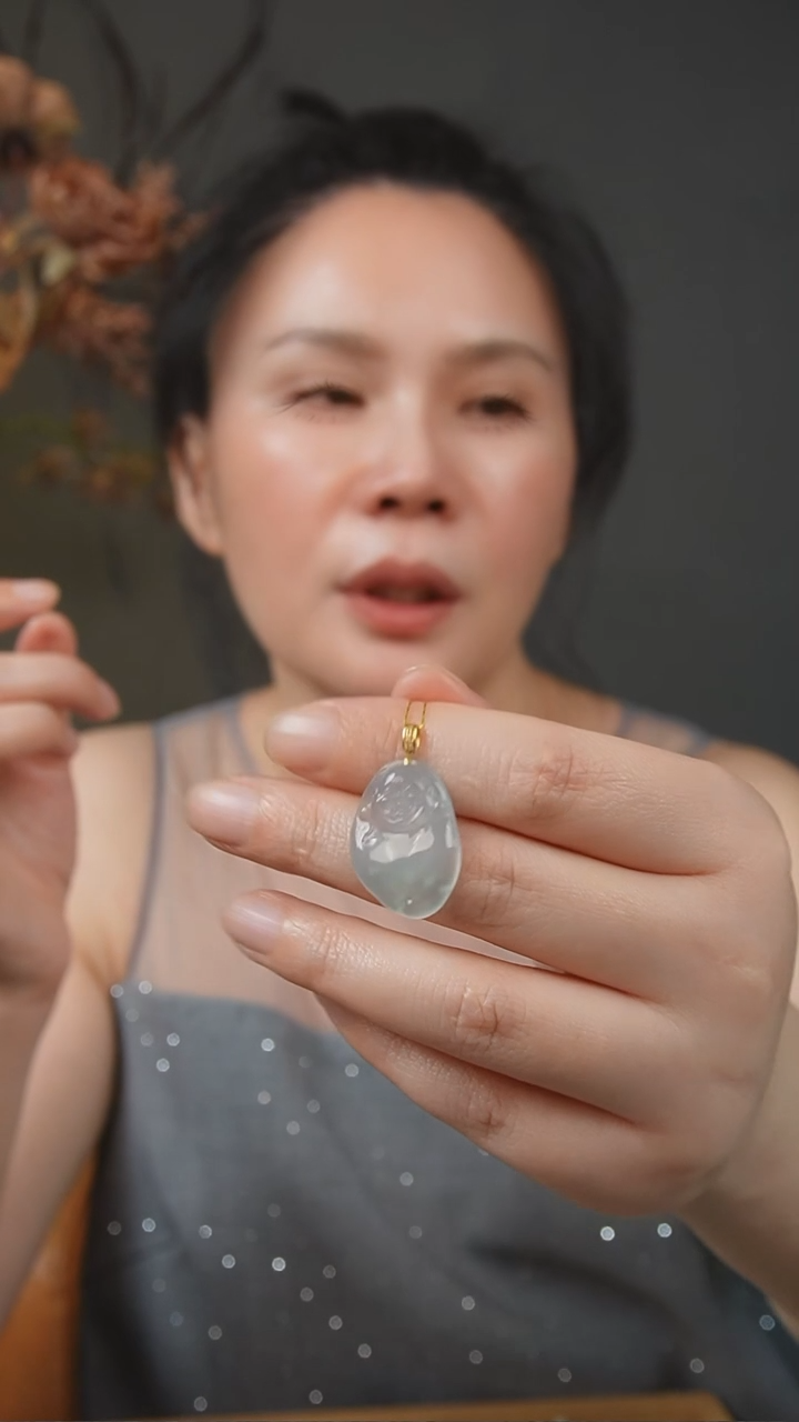 颈饰未镶嵌翡翠天然缅甸翡翠吊坠