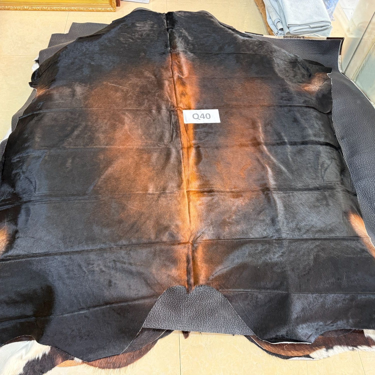 【牛皮世家】Q40 253*220cm进口轻奢牛皮地毯