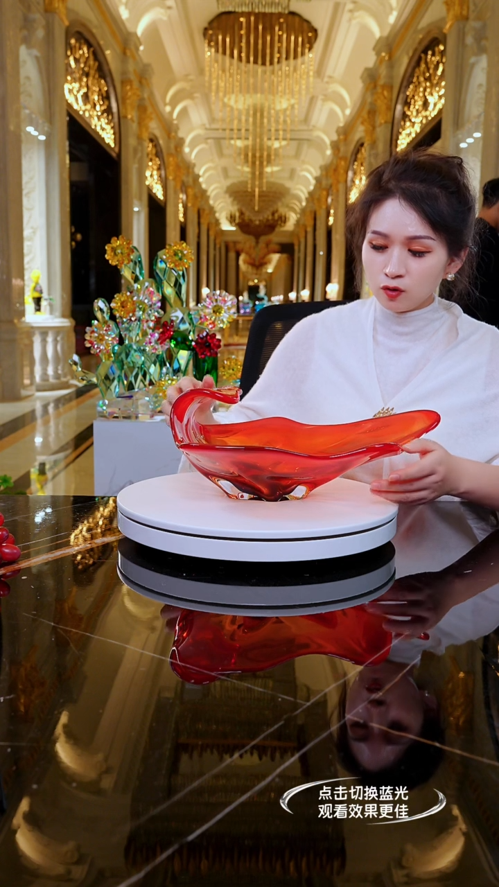 摆件JY0064琉璃艺术果盘