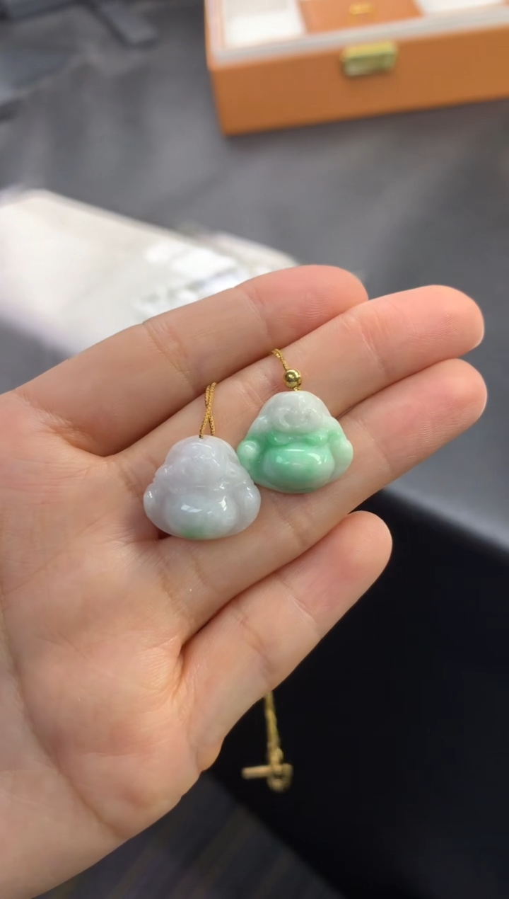 颈饰银S925镶嵌翡翠FC103 翡翠佛公项链 多样性发其一