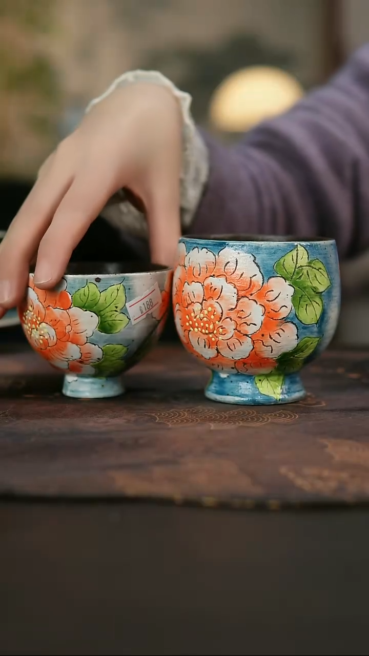 ✨****里景德镇陶瓷杯碗柴烧多人