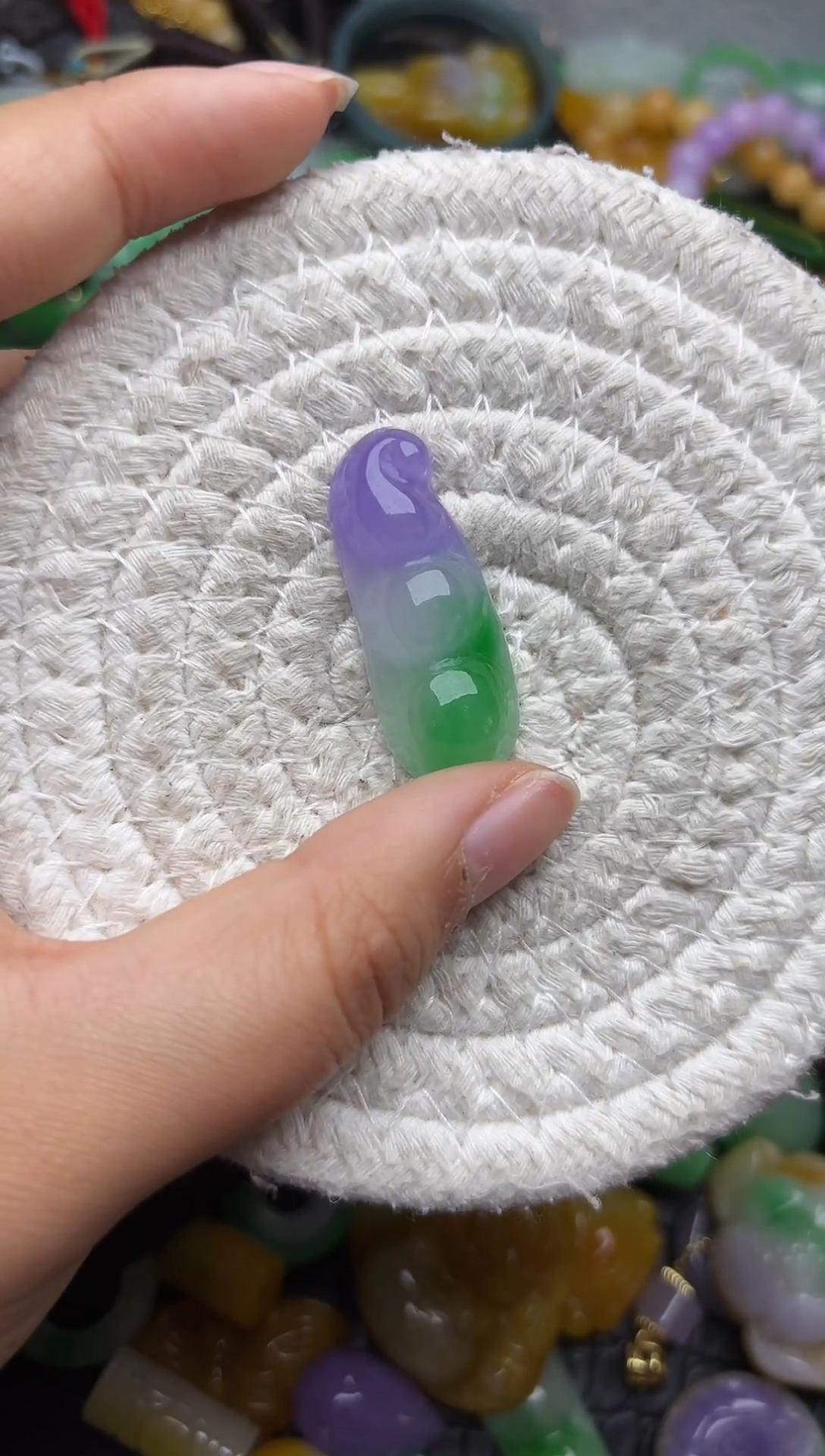 颈饰未镶嵌翡翠缅甸翡翠吊坠