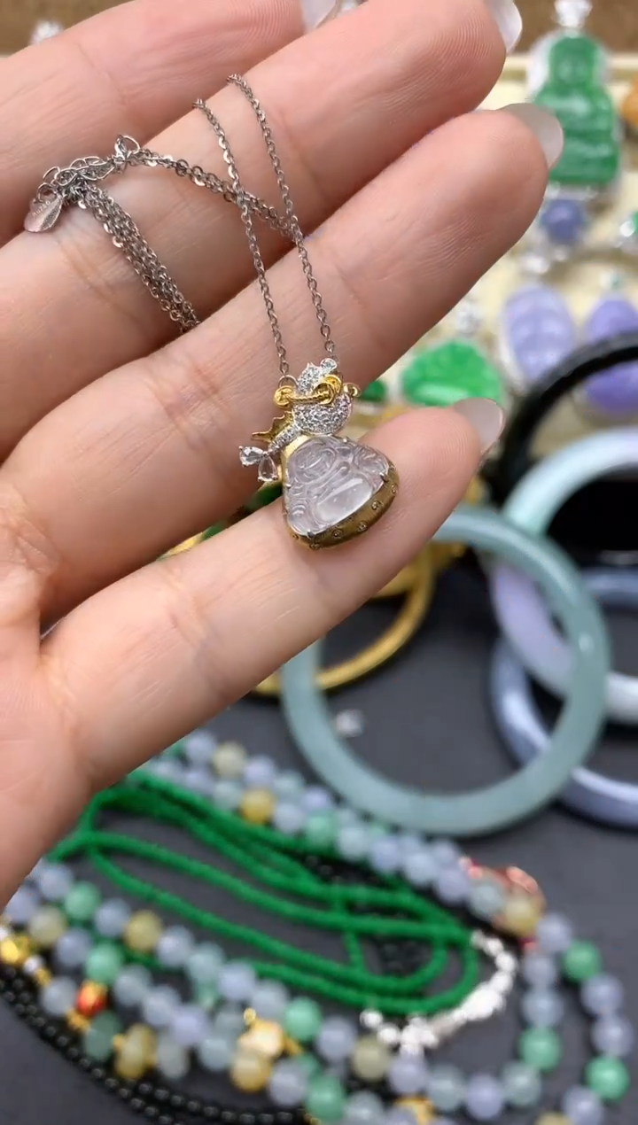 【闪购商品】翡翠颈饰18K金镶嵌194-中国好珍宝