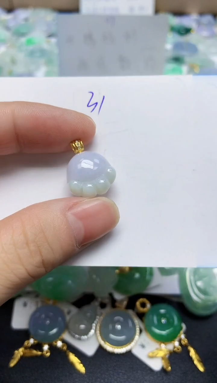 颈饰未镶嵌翡翠天然缅甸翡翠A货翡翠百元以上9元证书费自理