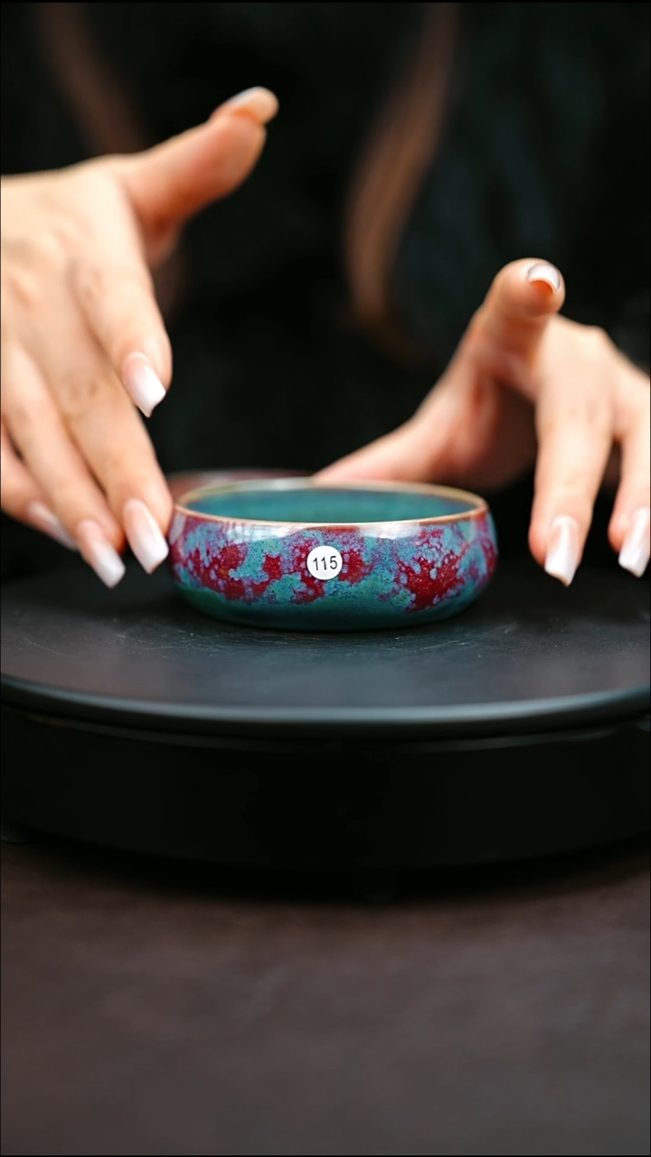 115#原矿钧瓷炉钧釉普洱杯