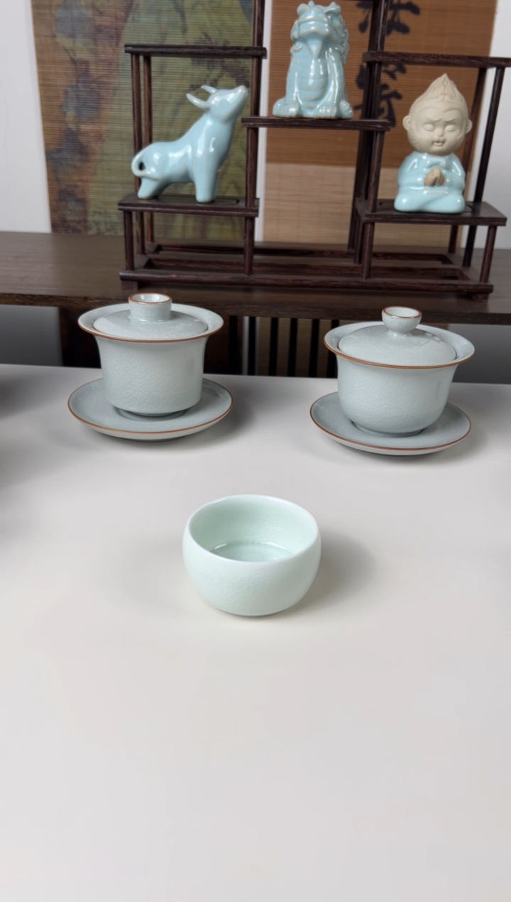 【闪购商品】杯珑匠玉青圈足悟道杯