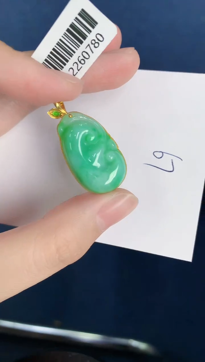 【闪购商品】翡翠颈饰18K金镶嵌000000000