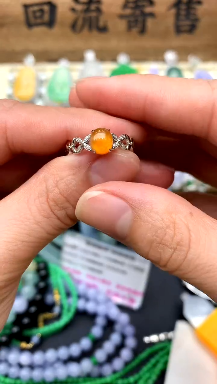 【闪购商品】翡翠戒指18K金镶嵌121-中国好珍宝