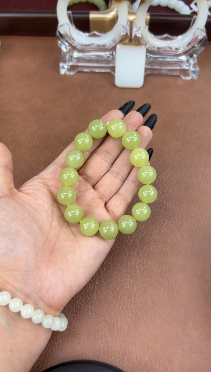 未镶嵌手链和田玉若羌黄口手串卡14