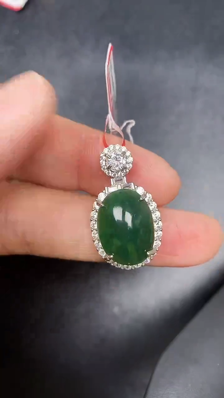 银S925镶嵌戒指翡翠7800