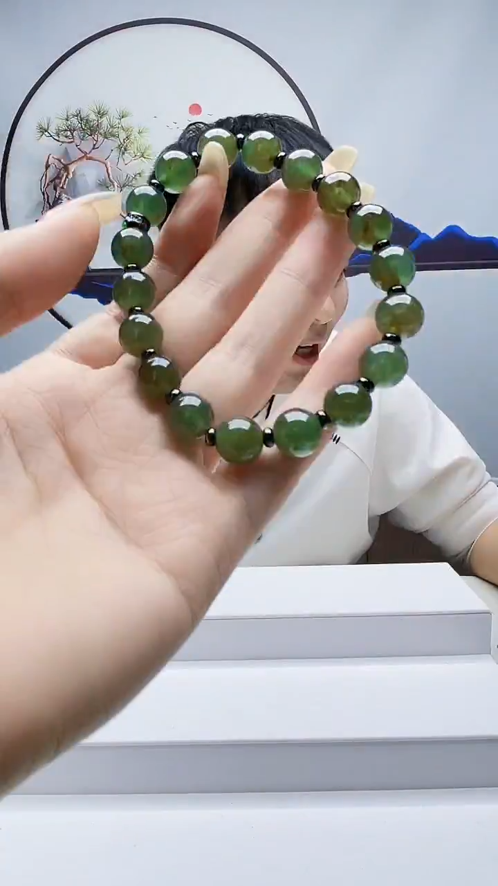 未镶嵌定制翡翠毛货-手串40