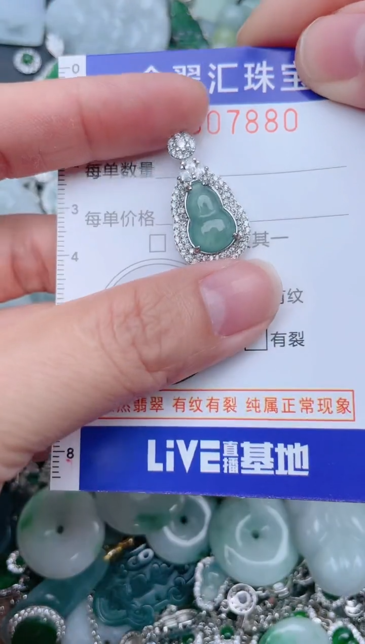 翡翠未镶嵌颈饰7880....