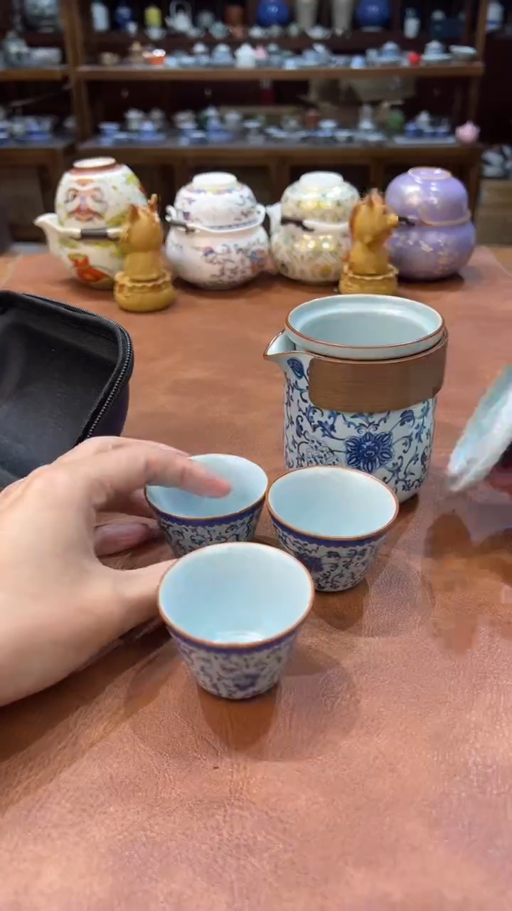 真的很便宜会开片的旅行茶具