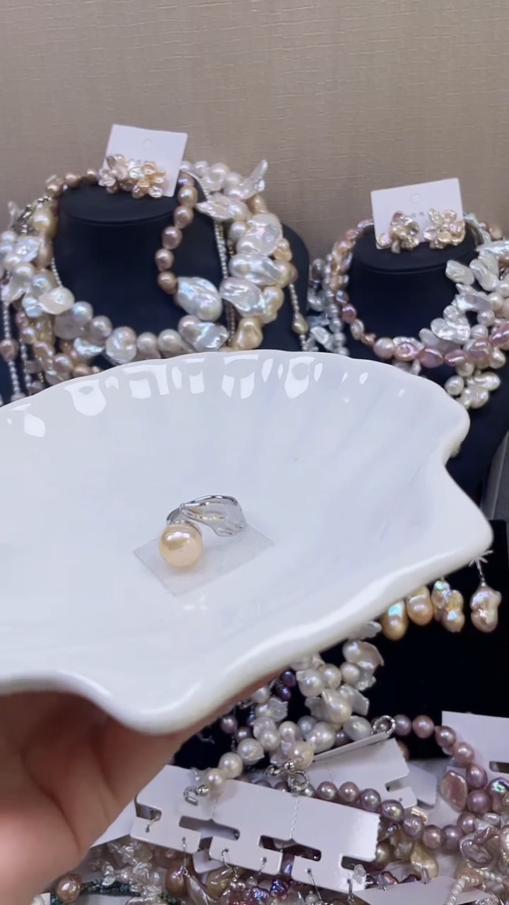 未镶嵌戒指淡水珍珠【纯恬饰品】