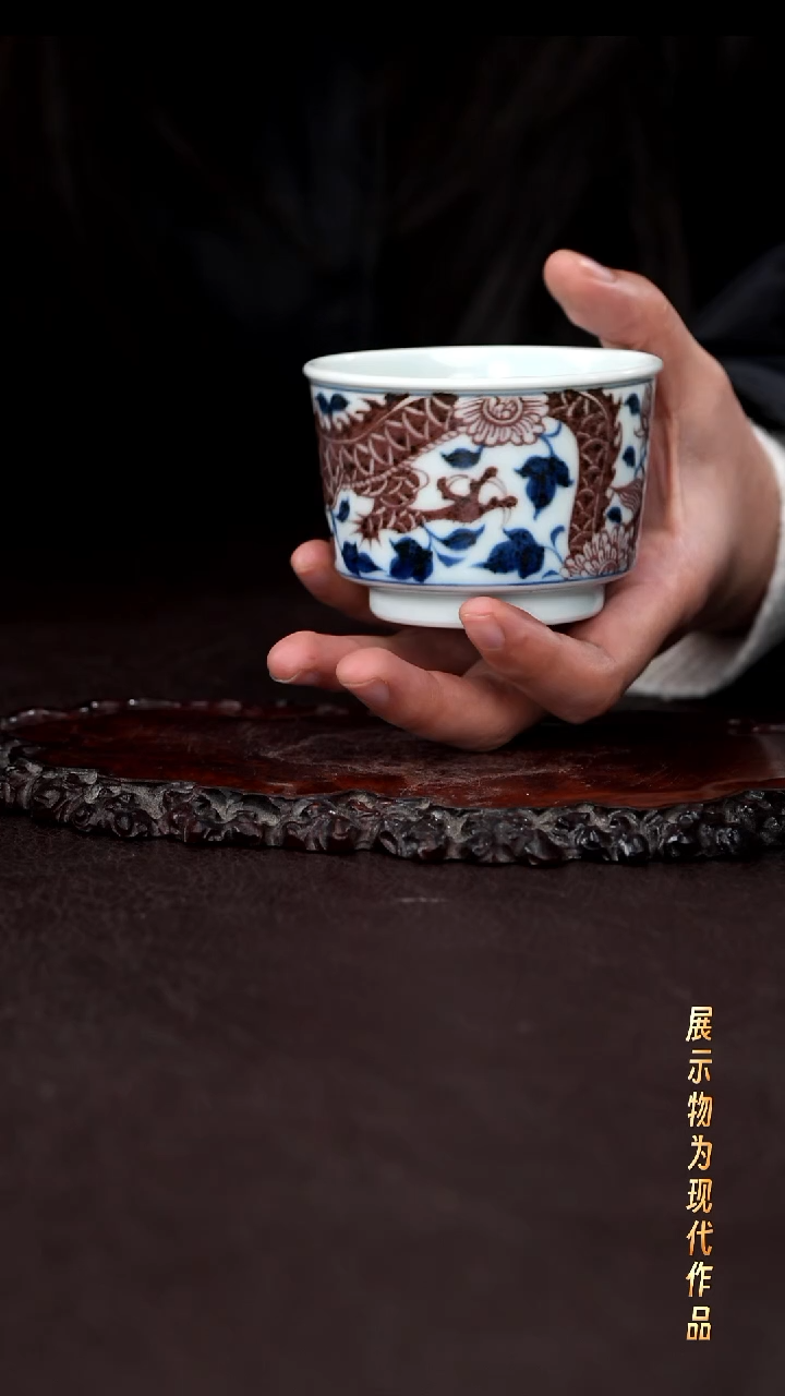 杯子陶景德镇全手工手绘瓷器！