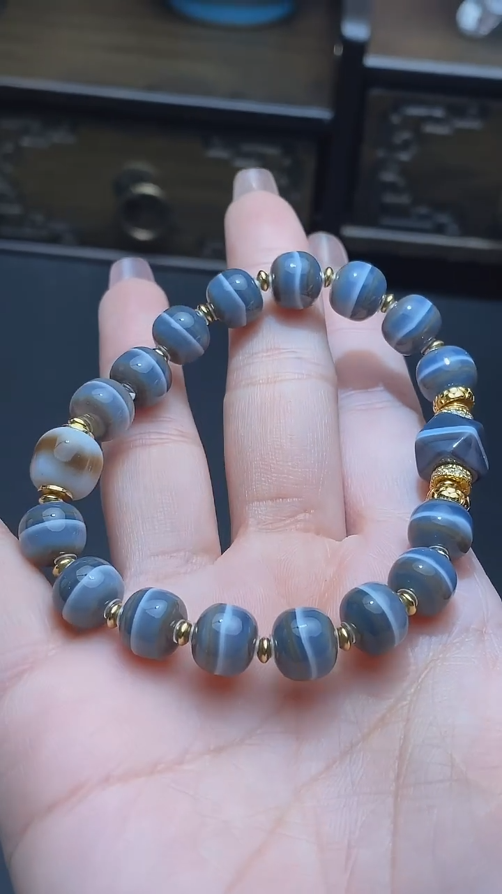 【闪购商品】玛瑙/玉髓手串未镶嵌一线手串