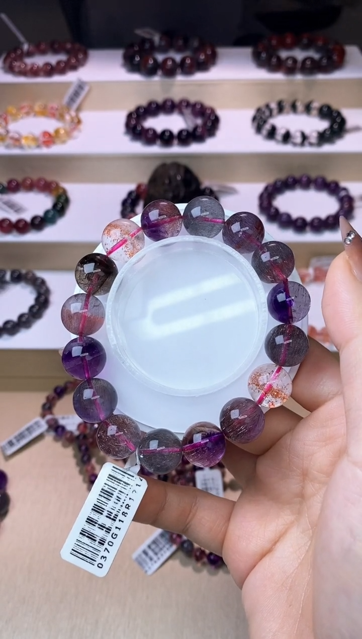 【闪购商品】水晶手链未镶嵌黑加仑超七单圈13m+